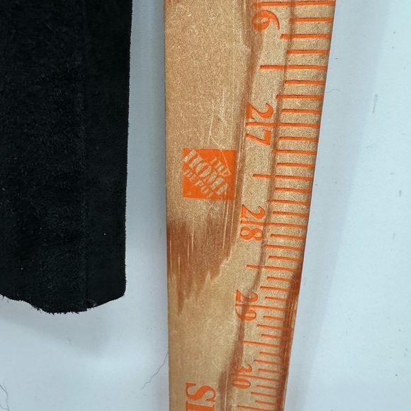 INC SUEDE 100% leather straight leg raw hem womans quiet luxury classic pant 8 - Picture 10 of 12